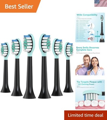 Philips Sonicare Replacement Toothbrush Heads - 6 Pack with Tongue Cleaner