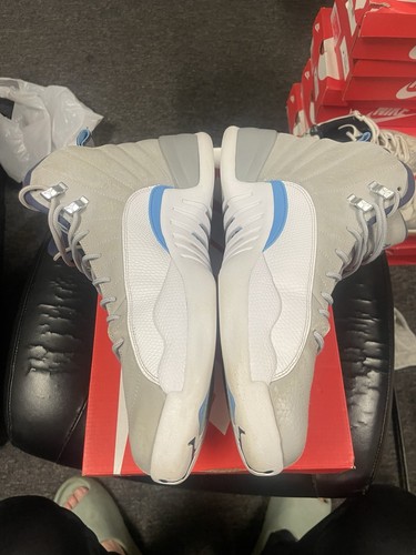 Nike Air Jordan 12 Retro University Blue Wolf Grey 130690-007 Men’s Size 12 - Picture 7 of 10