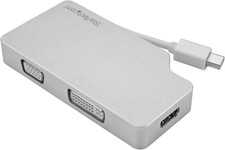 Aluminum Travel A/V Adapter: 3-In-1 Mini Displayport to VGA, DVI or HDMI - Mdp A