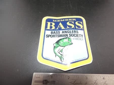 Vintage BASS ANGLERS SPORTSMAN SOCIETY Member B.A.S.S. Sticker DECAL FREE SHIP