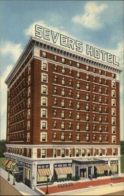 Severs Hotel Muskogee OK vintage postcard a565