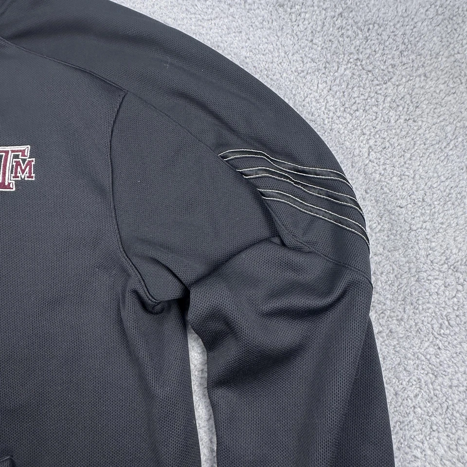 Chaqueta con Capucha Texas A&M Aggies Para Hombres Grande NCAA Fútbol Adidas ClimaWarm Cremallera Foto 4 de 4