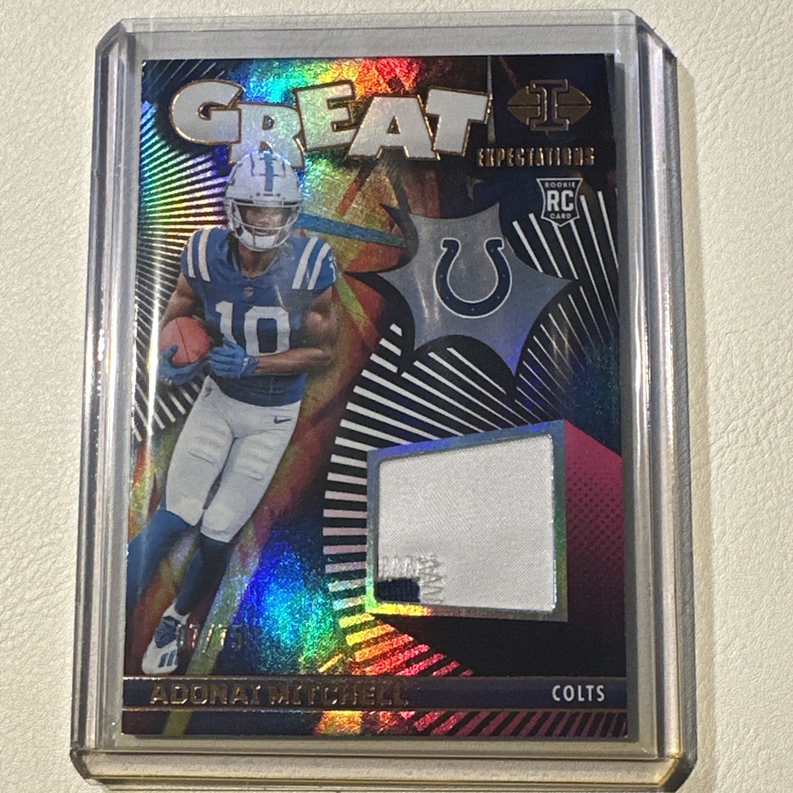 2024 Panini Illusions - Great Expectations Adonai Mitchell MEM, RC /75 NFL Colts