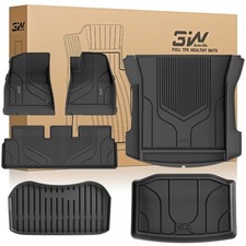 3W Floor mats & Boot Liner For 2020-2023 Tesla Model 3 All Weather Tailored Fit