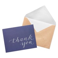 Dankeskarten 50 StüCk Marineblau Kraftpapier-Stil American Greetings UmschläGe