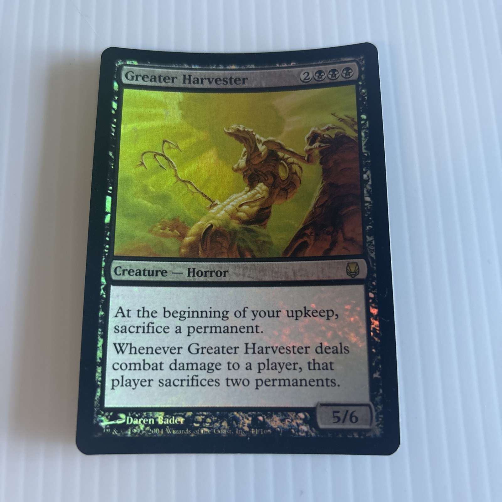 Greater Harvester FOIL Darksteel LP Black Rare MAGIC CARD