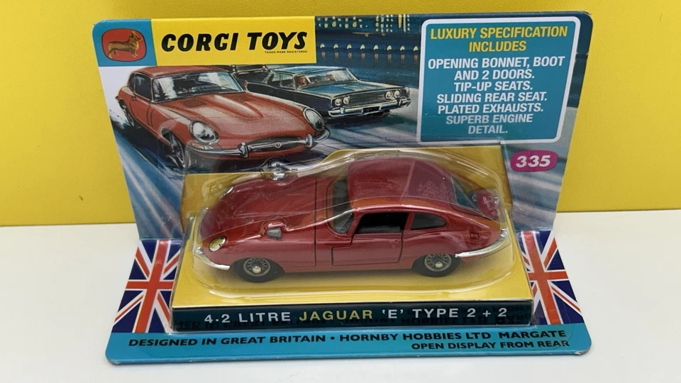 CORGI TOYS 335 CLUB ISSUE 4.2 LITRE JAGUAR E TYPE 2+2 RED / BRAND NEW - Image 2 of 4
