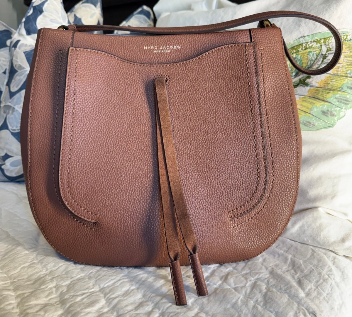 Marc Jacobs Maverick Brown Pebbled Leather Hobo Shoulder Bag | eBay
