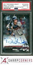 2017 BOWMAN DRAFT CHROME DRAFT PICKS AUTOGRAPHS #CDADW DREW WATERS RC PSA 10