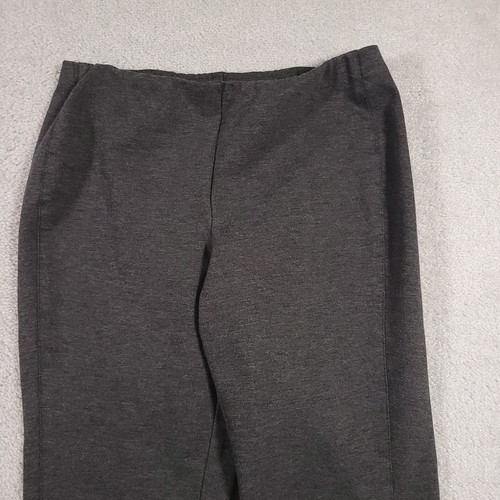 J Jill Ponte Slim Leg Pull On Crop Pants Women's Small Gray Casual Capri Stretch - Picture 3 of 13