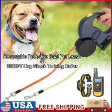 Multifunctional Dual Pet Retractable andRemote Dog Shock Training Colla 3300 FT.