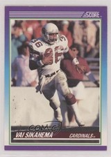 1990 Score Vai Sikahema (Wearing Helmet on Back) #136 0z3d