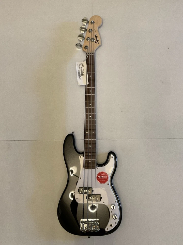 Squier By Fender Mini Precision Short Scale 4 String Base Electric Guitar Black - Image 2 of 4