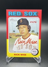 2024 Topps Heritage High Number Real One Autographs Rick Wise Red Ink 04/75
