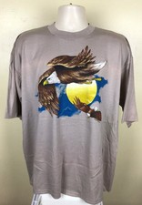 Vtg 80s 90s Bald Eagle T-Shirt Beige XL Animal Nature Wildlife Bird Made In USA
