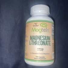 Magtein Magnesium L-Threonate 2000mg by Double Wood - 120Capsules  EXP06/2027