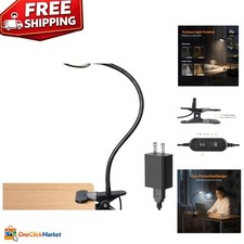 Versatile Clip-On Reading Light with Adjustable Gooseneck Dimmable Features
