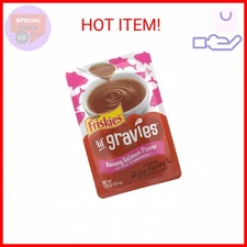 Purina Friskies Lil' Gravies Savory Salmon Flavor Cat Food Complement Lickable C