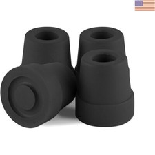 Replacement Quad Cane Tips   Heavy-Duty Skid-Resistant Rubber - 1/2 Inch