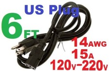 Heavy Duty Power Cord 6ft 5-15P to C13 14AWG ...