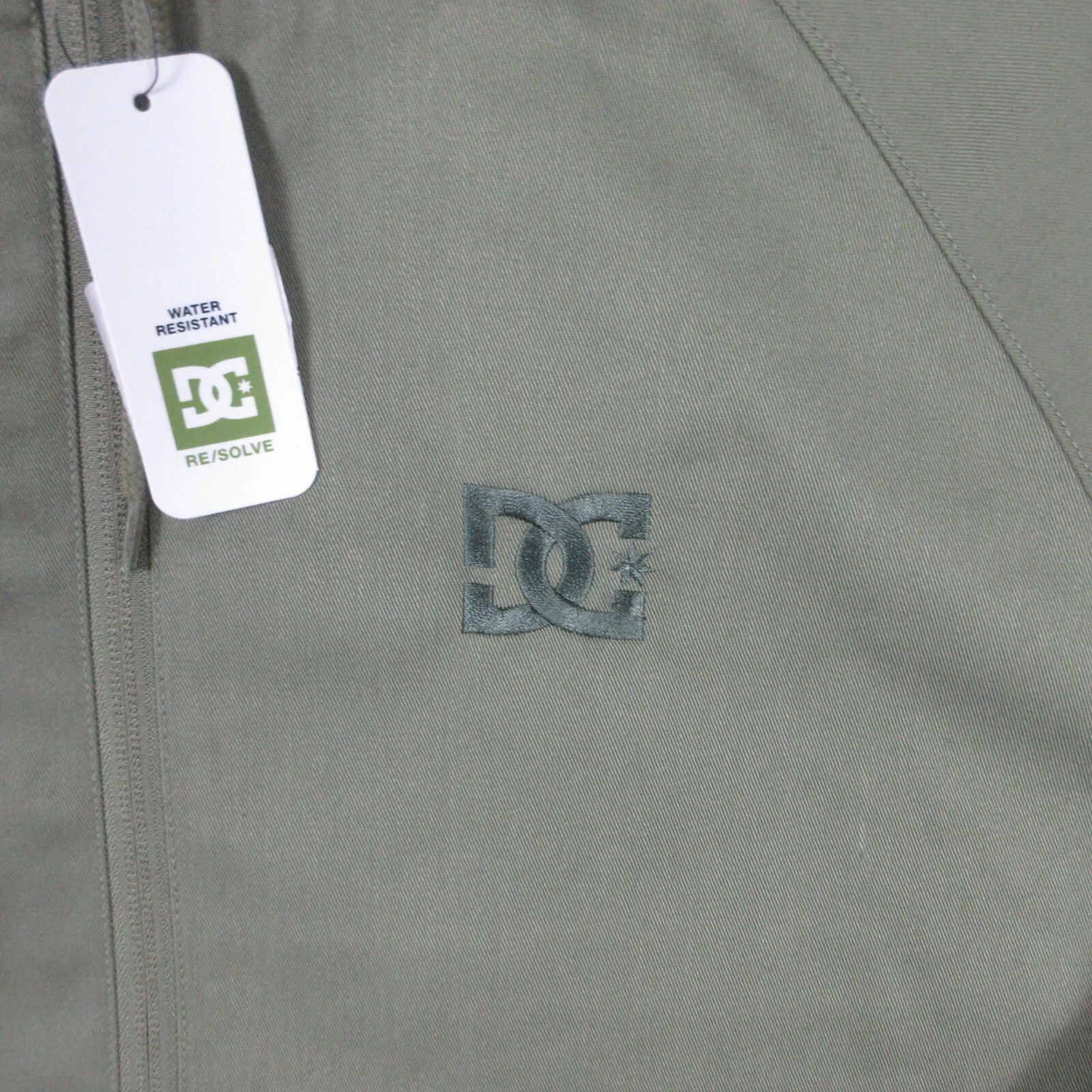 DC Jacket Mens Medium Green Solid Re/Solve Navigator Windbreaker Lightweight NWT - product detail image 3