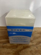 NEW SEALED 25 Pack Dynex DVD CD Blu Ray Cases Super Slim Thin Clear