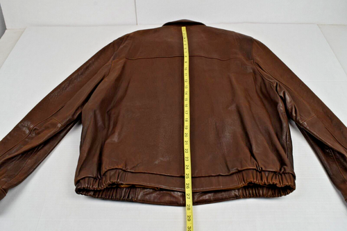 Vintage Leather Jacket Couture J Park Size XL 90s Soft Brown Lamb Leather - Picture 11 of 12