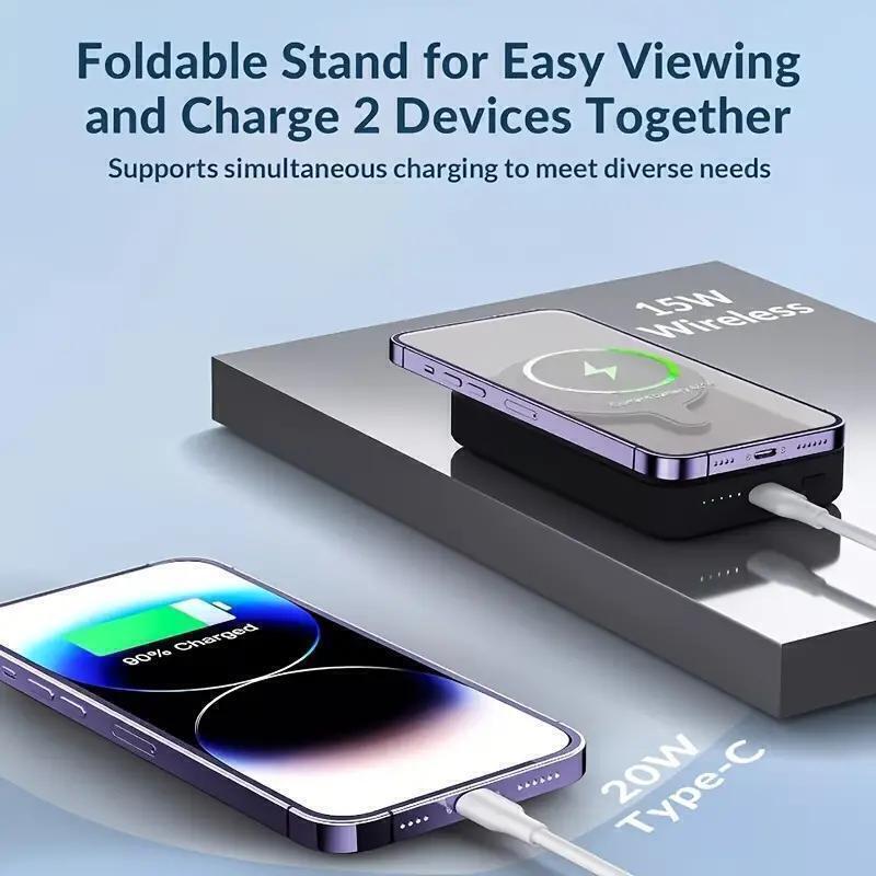 Foldable MagSafe Battery Pack Power Bank for iPhone 13/14/15