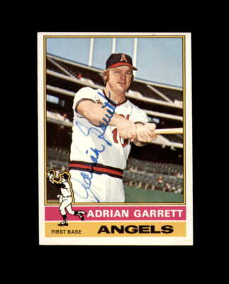 Adrian Garrett Signed 1976 Topps California Angels Autograph