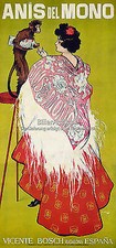 Anis del Mono Anisette Affen Anis Schnaps Jugendstil Plakat Plakate A3 321