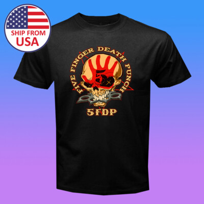 5FDP Five Finger Death Punch Men's Black T-Shirt Size S-5XL