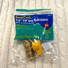 Brass Craft Gas Valve 1/2" OD x 1/2" FIP PSSD-41