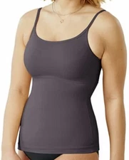 MAIDENFORM Dk Grey Camisole Shaper Firm Control Tank Top Cami Womens Sz M L XL