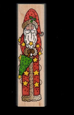 Star Santa H1100 mounted stamp by Hero Arts 1996 4 1/2" x 1 1/4" Christmas