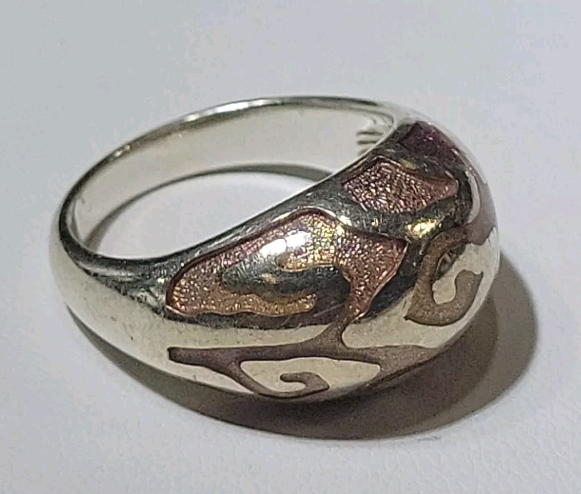 925 Sterling Silver Dome Ring - image 5