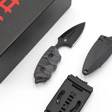 Halfbreed Blades Compact Clearance 3" Teflon Black G10 Fixed Knife CCK05