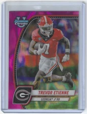 2024 Bowman University Chrome Football - #177 Trevor Etienne - Pink Lava