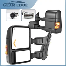for 1999-2007 Ford F250 F350 F450 F550 Tow Mirrors Power Heated w/ Smoke Signal