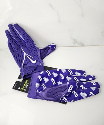 Nike SuperBad Football Gloves TCU Horned Frogs TEXAS University