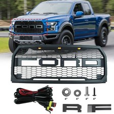 Grille For 2015-2017 Ford F150 Grill Raptor Style Front Hood Mesh W Letter Grille For 2015-2017 Ford F150 Grill Raptor Style Front Hood Mesh W Letter