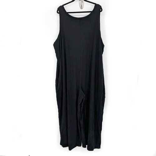Anybody Cozy Knit Luxe Sleeveless Jumpsuit with Band Detail Black Womens Size 5X - Picture 4 of 5