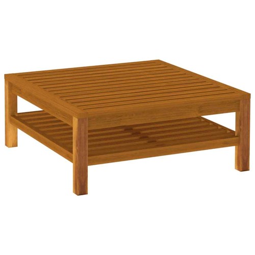 NNEVL Coffee Table 65x65x35 cm Solid Acacia Wood - Picture 2 of 5