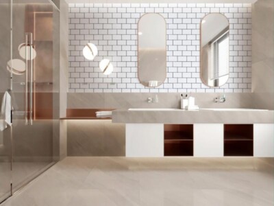 5PCS White Brick 3D Wall Stickers   Waterproof Self-Adhesive PU Panels