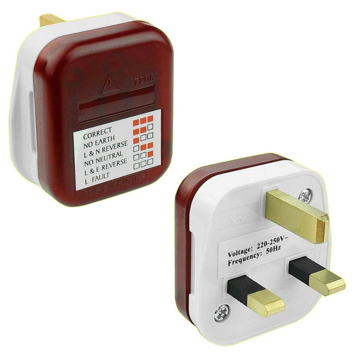 Generic Plug In Socket Tester UK Mains Power Plug Socket Tester - 13A ...