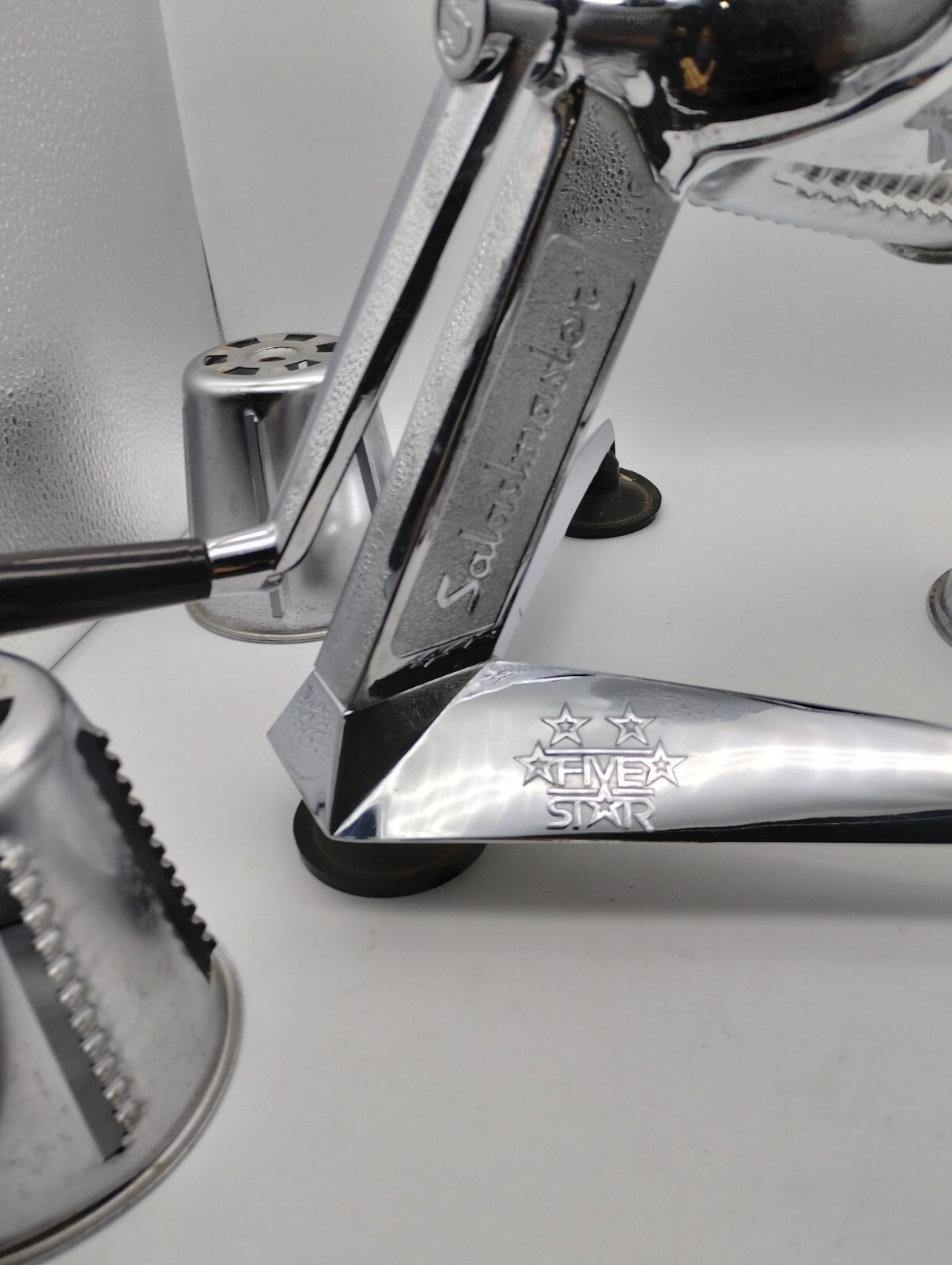 Vintage Saladmaster Five Star Food Processor w/ 5 Blade Cones No Finger