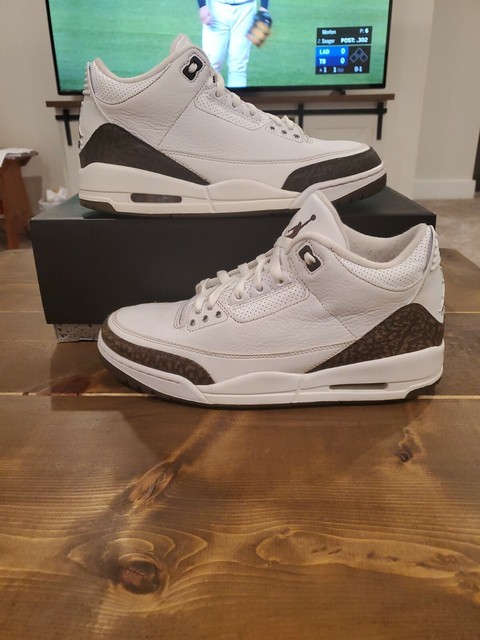 Nike Air Jordan Retro III 3 Mocha 2018 White Chrome Dark 136064-122 Sz 10 for sale online | eBay
