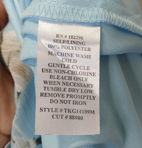 Abito midi vintage Y2K blu floreale taglia 6 S scollo a V taglio sbiadito fata capricciosa - Foto 10 di 10