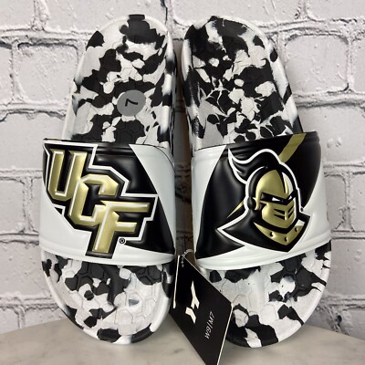 UCF Knights Football Hype Slydr Slide Sandals - Gold/White/Black Adult Unisex University of Central Florida Slydr Pro – The Hype Company main image 4