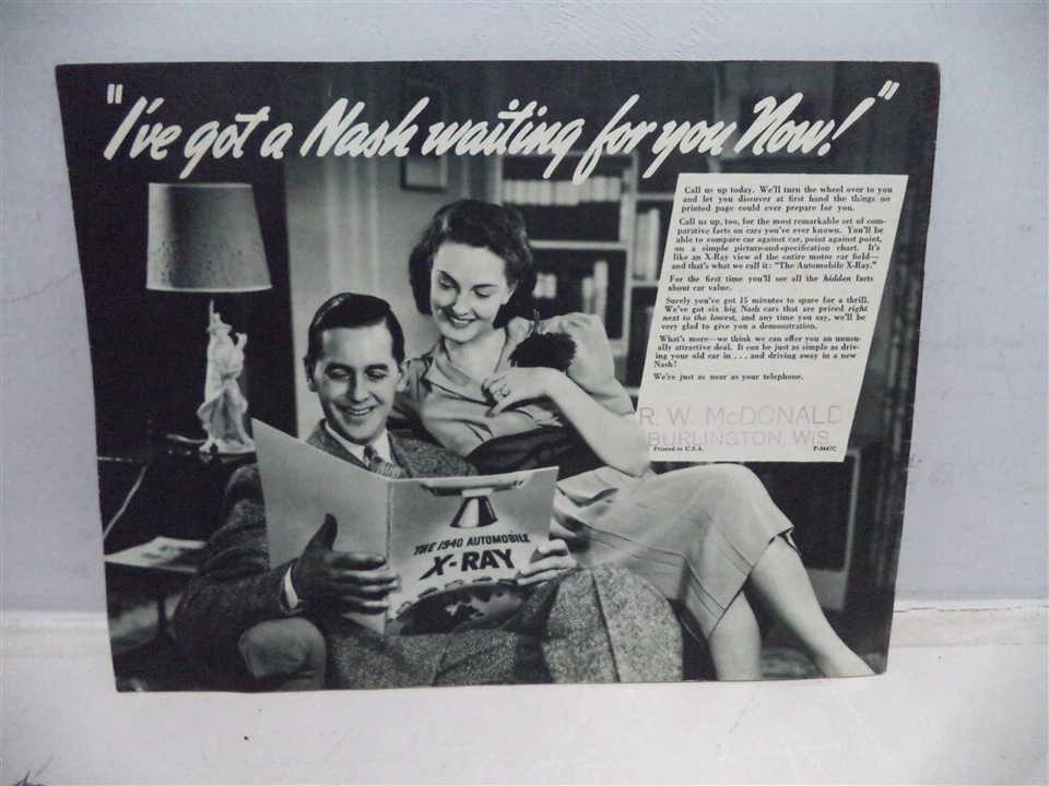 Folheto de vendas 1940 Nash Lafayette Deluxe, Ambassador Six & Eight Series - Imagem 3 de 4