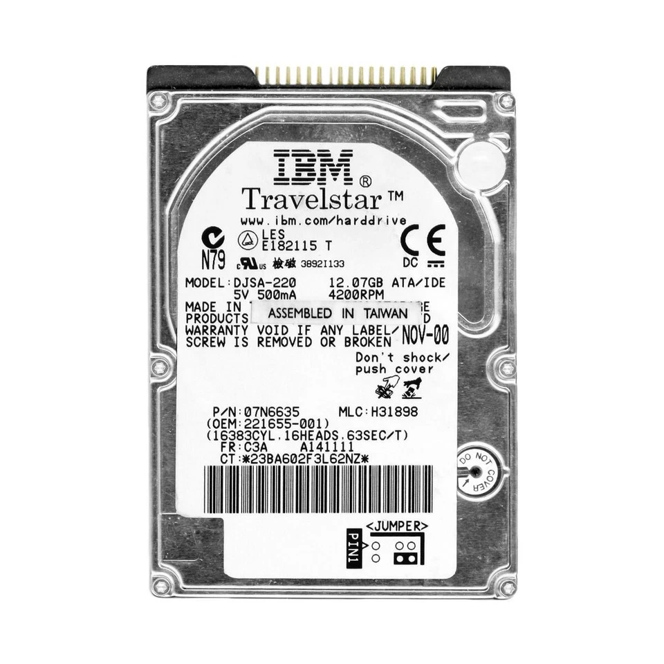 IBM Travelstar 07N6635 DJSA-220 12.07GB 4200 RPM 2MB ATA 2.5 Inch - Image 3 of 3